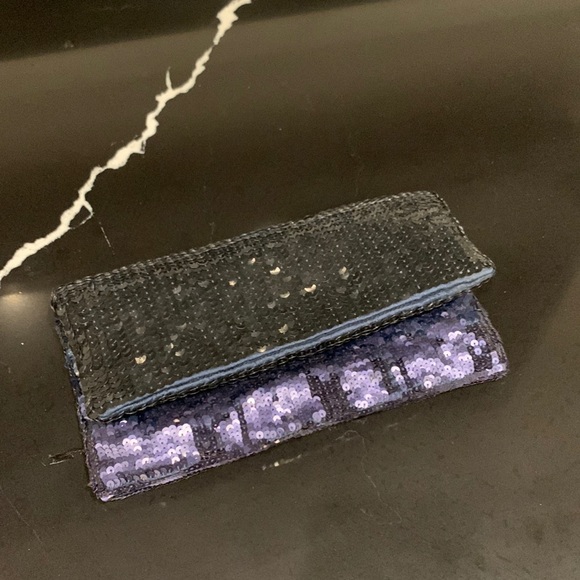 Club Monaco Handbags - Club Monaco blue sequined clutch